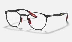 Ray Ban RB6355m Scuderia Ferrari Collection Women's Eyeglasses Black | 74625-ZRFY