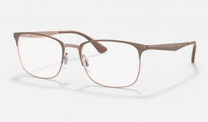 Ray Ban RB6421 Optics Men's Eyeglasses Beige | 64108-VEAF