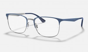 Ray Ban RB6421 Optics Men's Eyeglasses Blue | 52719-FALJ