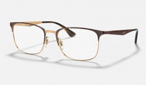 Ray Ban RB6421 Optics Women's Eyeglasses Gold | 79134-BDWN