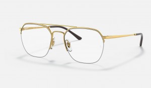 Ray Ban RB6444 Optics Men's Eyeglasses Gold | 30589-ENXF