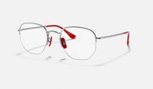 Ray Ban RB6448m Scuderia Ferrari Collection Women's Eyeglasses Silver | 85976-ZDTP