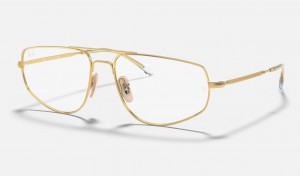 Ray Ban RB6455 Optics Men's Eyeglasses Gold | 15698-DRNZ