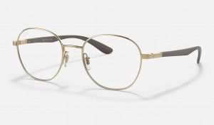 Ray Ban RB6461 Optics Men's Eyeglasses Gold | 41802-ZHCS