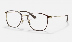 Ray Ban RB6466 Optics Men's Eyeglasses Gold | 92057-ZUHL