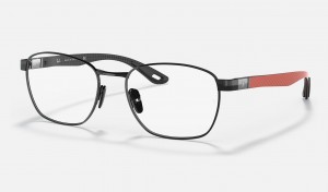 Ray Ban RB6480m Scuderia Ferrari Collection Men's Eyeglasses Black | 01643-GUEH