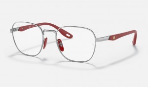 Ray Ban RB6484m Scuderia Ferrari Collection Men's Eyeglasses Silver | 59187-ZILF