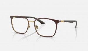 Ray Ban RB6486 Optics Men's Eyeglasses Gold | 70418-KBUP