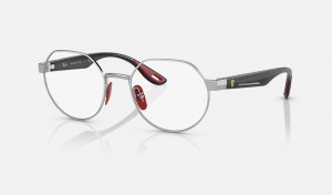 Ray Ban RB6492m Optics Scuderia Ferrari Collection Women's Eyeglasses Silver | 84735-UAJN