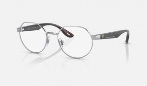 Ray Ban RB6492m Optics Scuderia Ferrari Collection Women's Eyeglasses Silver | 02973-OWDB