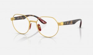 Ray Ban RB6492m Optics Scuderia Ferrari Collection Women's Eyeglasses Gold | 73024-TQHX