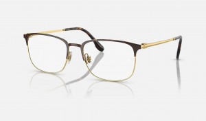 Ray Ban RB6494 Optics Men's Eyeglasses Gold | 60719-BLRK