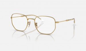 Ray Ban RB6496 Optics Men's Eyeglasses Gold | 05691-YLJU