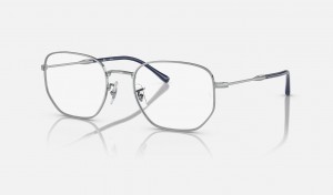 Ray Ban RB6496 Optics Men's Eyeglasses Silver | 53640-NAKW