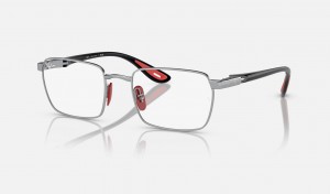 Ray Ban RB6507m Optics Scuderia Ferrari Collection Men's Eyeglasses Silver | 67824-WCTE