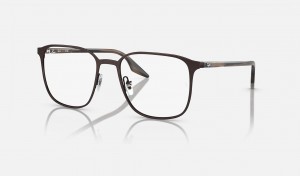 Ray Ban RB6512 Optics Men's Eyeglasses Brown | 70836-TWAE