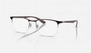 Ray Ban RB6513 Optics Men's Eyeglasses Brown | 65798-OGKF