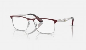 Ray Ban RB6516m Optics Scuderia Ferrari Collection Men's Eyeglasses Red | 75429-LTNA