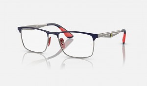 Ray Ban RB6516m Optics Scuderia Ferrari Collection Men's Eyeglasses Silver | 67540-OESA