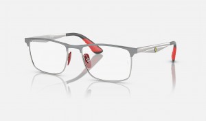 Ray Ban RB6516m Optics Scuderia Ferrari Collection Men's Eyeglasses Silver | 15237-GRNE