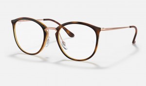 Ray Ban RB7140 Optics Men's Eyeglasses Gold | 75948-IWDO