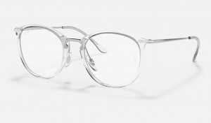 Ray Ban RB7140 Optics Men's Eyeglasses Silver | 30176-LKYE