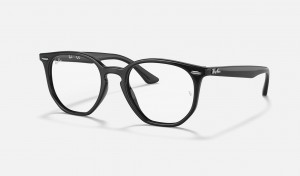 Ray Ban RB7151 Hexagonal Optics Women's Eyeglasses Black | 87532-TUXM