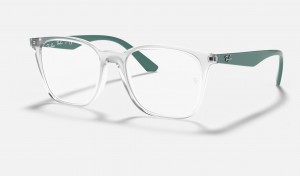 Ray Ban RB7177 Optics Women's Eyeglasses Green | 35621-ZTUL