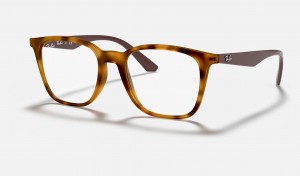 Ray Ban RB7177 Optics Women's Eyeglasses Yellow | 59608-TIJA