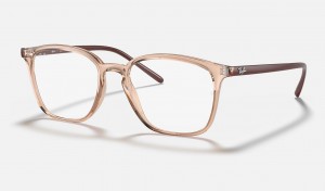 Ray Ban RB7185 Men's Eyeglasses Brown | 36812-WOGY