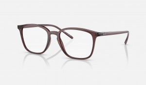 Ray Ban RB7185 Optics Men's Eyeglasses Brown | 86419-PCBW