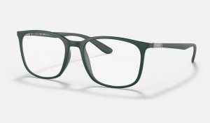 Ray Ban RB7199 Optics Men's Eyeglasses Green | 01957-MVPB