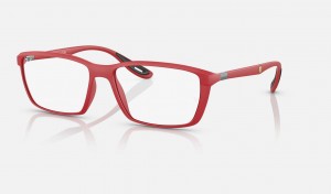 Ray Ban RB7213m Optics Scuderia Ferrari Collection Men's Eyeglasses Red | 31496-WDQJ