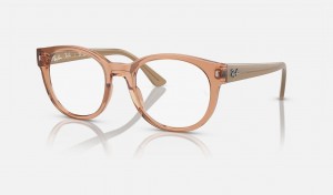 Ray Ban RB7227 Optics Women's Eyeglasses Brown | 17849-FXLV