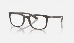 Ray Ban RB7230 Optics Men's Eyeglasses Brown | 30154-UDHN