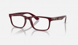 Ray Ban RB7232m Optics Scuderia Ferrari Collection Men's Eyeglasses Red | 67294-YVNA