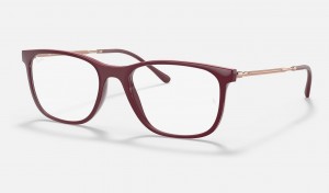 Ray Ban RB7244 Optics Men's Eyeglasses Red | 86950-KLYT