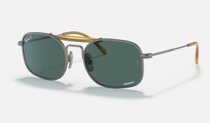 Ray Ban RB8062 Titanium Women's Sunglasses Green | 28375-EVST