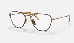 Ray Ban RB8064 Titanium Optics Women's Eyeglasses Gold | 20458-KPUJ