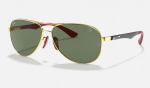 Ray Ban RB8313m Scuderia Ferrari Collection Men's Sunglasses Green | 69403-KVPN