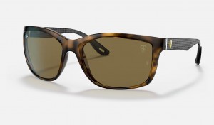 Ray Ban RB8356m Scuderia Ferrari Collection Women's Sunglasses Brown | 19784-GWDB