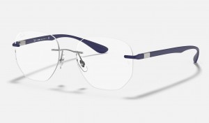 Ray Ban RB8766 Optics Women's Eyeglasses Silver | 52016-SVEX