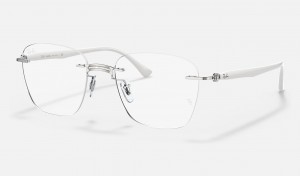 Ray Ban RB8769 Optics Men's Eyeglasses White | 93460-ICJD