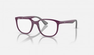 Ray Ban RB9078v Optics Bio-based Kids' Eyeglasses Purple | 58923-RJGH