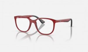 Ray Ban RB9078v Optics Bio-based Kids' Eyeglasses Red | 24618-CQDO