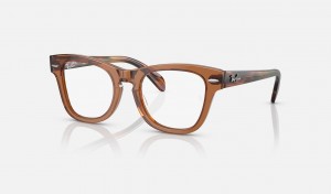 Ray Ban RB9707v Optics Kids' Eyeglasses Brown | 81620-CLZY