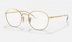 Ray Ban Rob Optics Men's Eyeglasses Gold | 68201-CVGZ