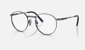 Ray Ban Round Ii Titanium Optics Women's Eyeglasses Grey | 94528-VZHW