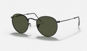 Ray Ban Round Metal Legend Gold Men's Sunglasses Green | 83249-EMCF