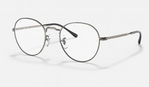 Ray Ban Round Metal Optics Ii Men's Eyeglasses Grey | 65920-NWVZ